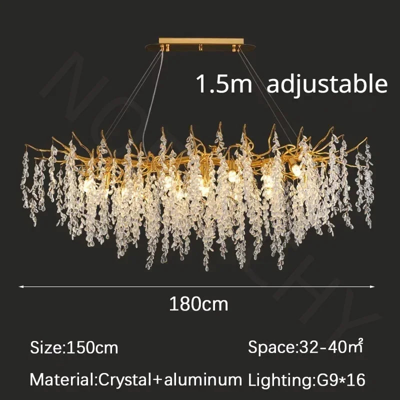 Modern Branch Crystal LED Chandelier Pendant