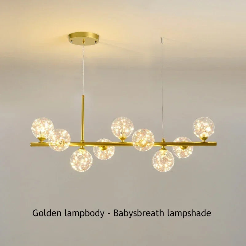 Nordic Glass Bubble Pendant Light for Dining Room