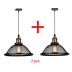 Industrial Black Iron Mesh Pendant Light for Dining