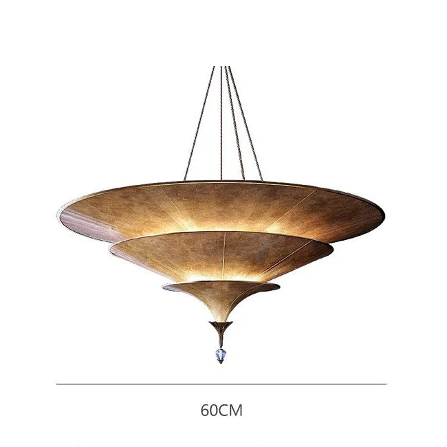 Lámpara colgante de madera estilo Wabi Sabi para comedor