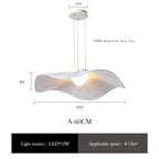 Minimalist White Fabric Pendant Light for Dining Room