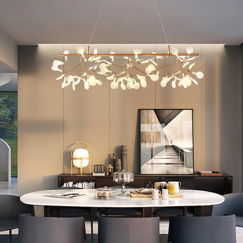 Nordic Modern Iron Chandelier Firefly Round Pendant