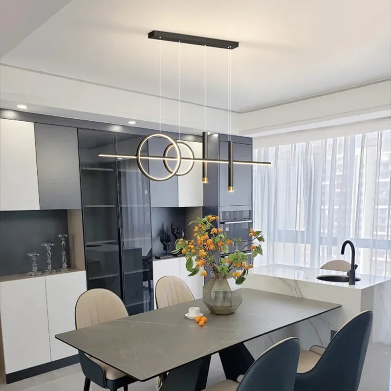 Lámpara Colgante LED Minimalista de Hierro para Comedor