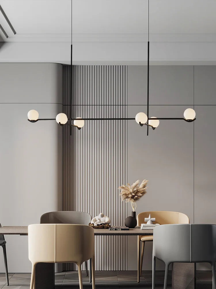 Minimalist Iron Glass Pendant Light for Living Room