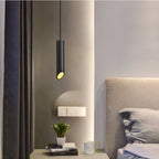Modern Dimmable LED Spotlight Tube Pendant in Black and White for Kitchen Island