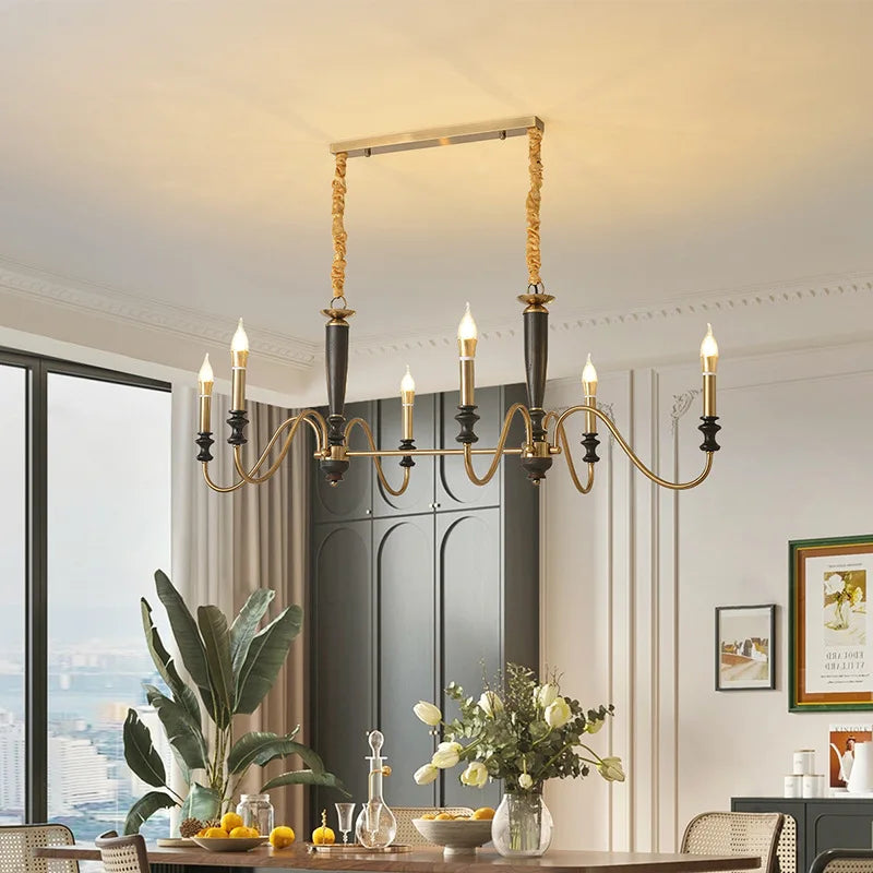 Lámpara colgante contemporánea de creatividad francesa para salón, comedor, dormitorio, hotel, villa, cafetería, candelabro LED de arte sencillo para el hogar