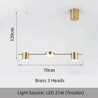 Modern Linear Disc Spotlight Chandelier in Black and Gold for Dining Table