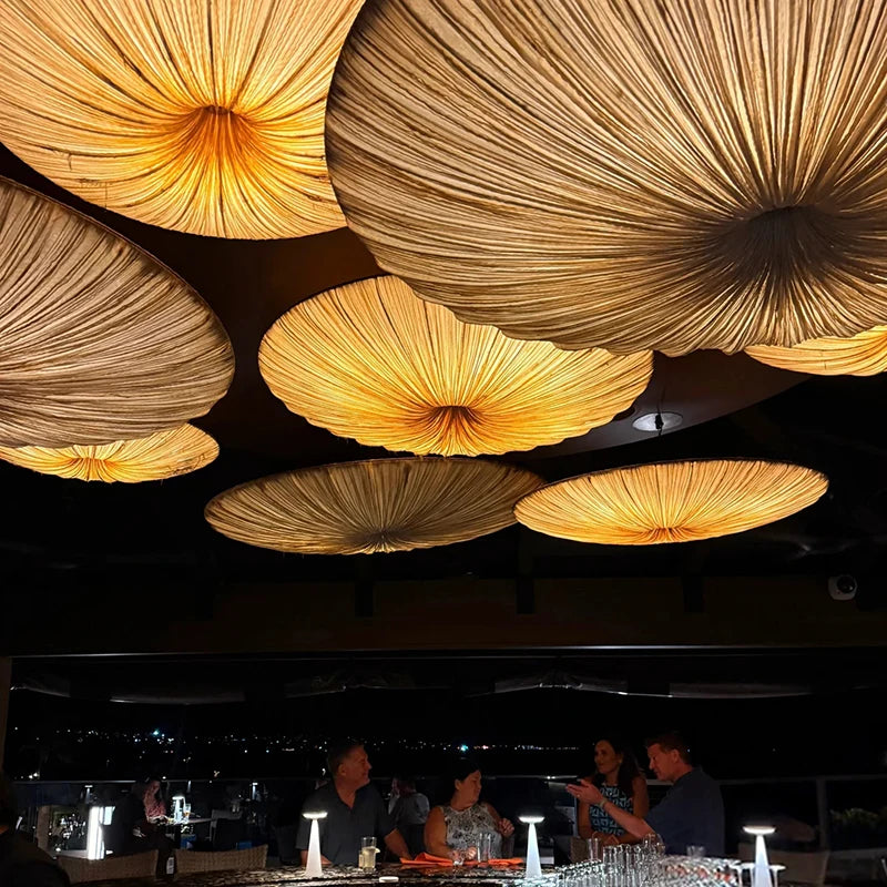 Nordic Textile Pendant Light - Wabi Sabi Design Hanging Lamp