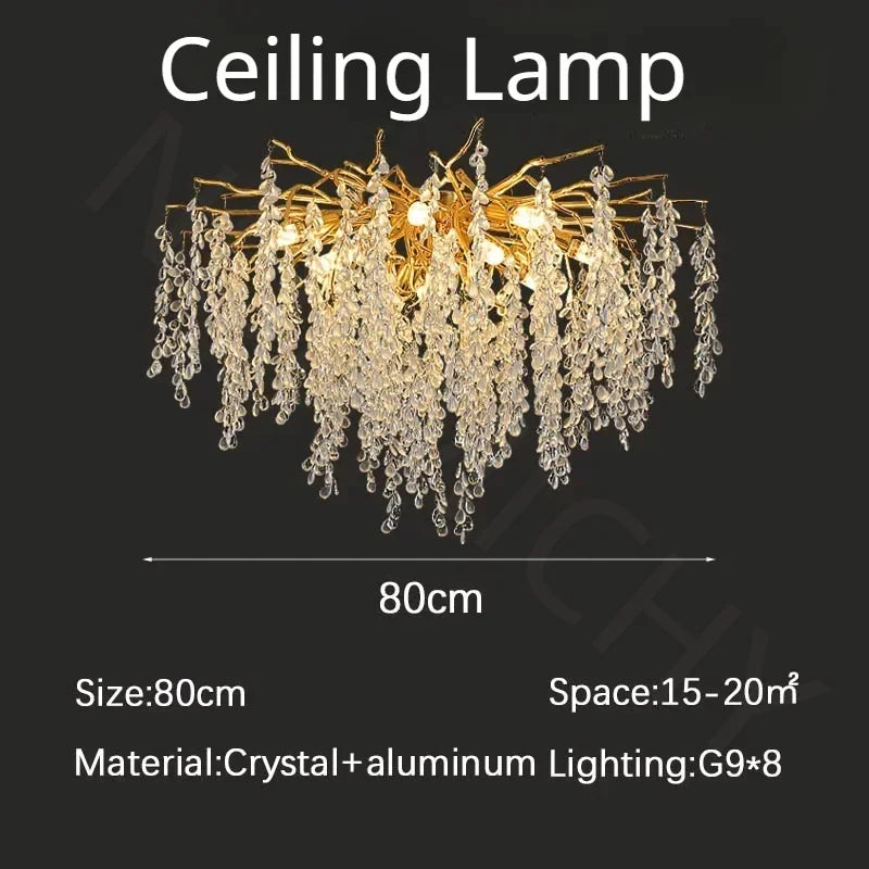 Modern Branch Crystal LED Chandelier Pendant