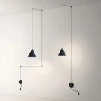 Lámpara colgante cónica de hierro minimalista para comedor