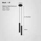 Nordic LED Cord Pendant Lighting for Kitchen Bedside Adjustable Line Suspended Hanging Lamps Chandelier Lights for Restaurant