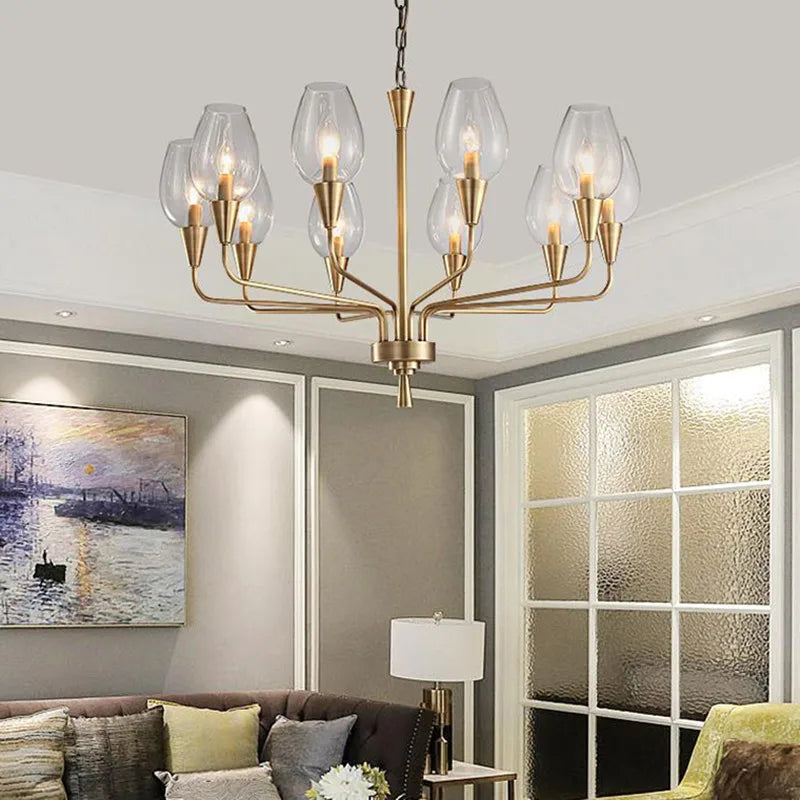 Modern Glass Chandelier Pendant Light