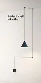 Lámpara colgante cónica de hierro minimalista para comedor