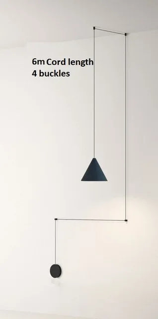 Lámpara colgante cónica de hierro minimalista para comedor
