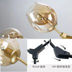 Modern Glass Pendant Light - 6 Bulb Hanging Lamp