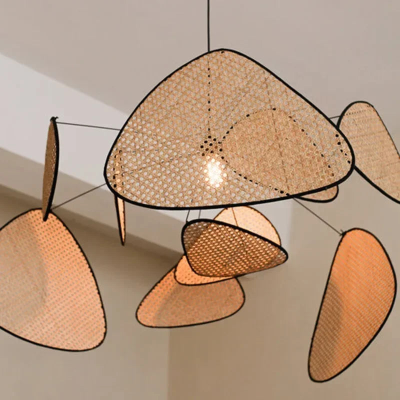 Bohemian Rattan Pendant Light for Living Room