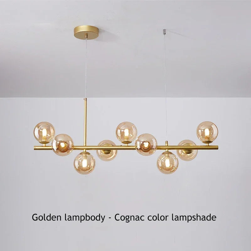 Lámpara Colgante Nórdica de Cristal de Burbujas para Comedor