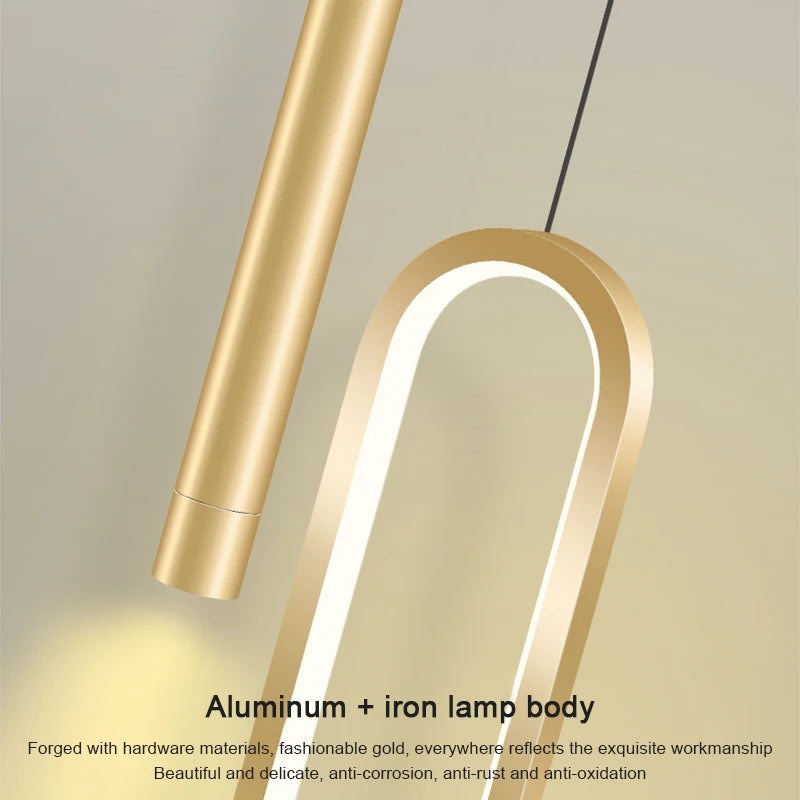 Minimalist Iron Pendant Light for Bedroom & Dining