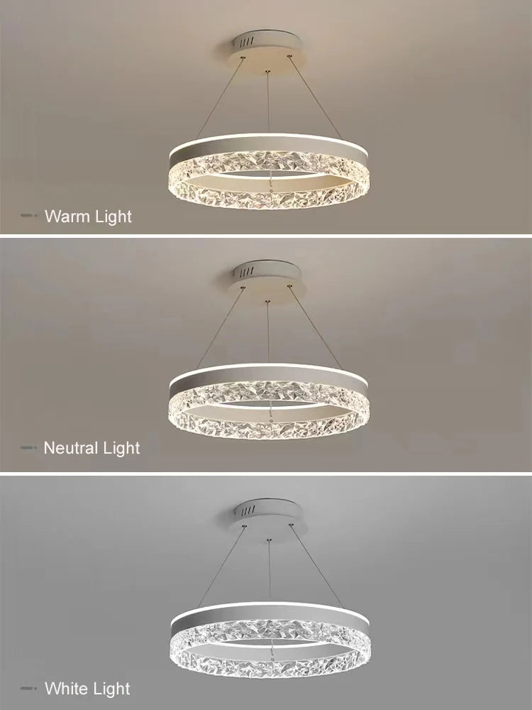 Minimalist Crystal Glass Pendant Light for Bedroom