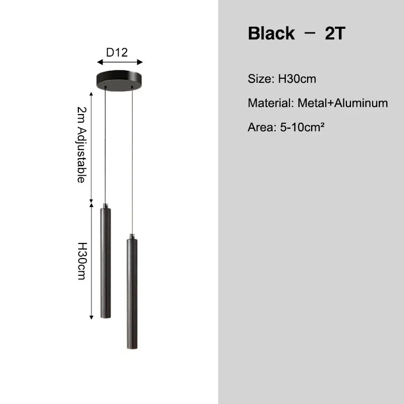 Black LED Cord Pendant Lights Hanging Lighting for TV Background Nordic Adjustable Suspended Chandelier Lamps Kitchen Corridor