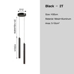 Black LED Cord Pendant Lights Hanging Lighting for TV Background Nordic Adjustable Suspended Chandelier Lamps Kitchen Corridor