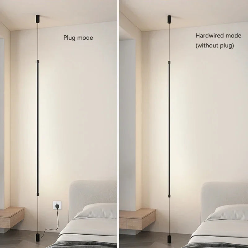 Minimalist Black Iron Pendant Light for Bedroom