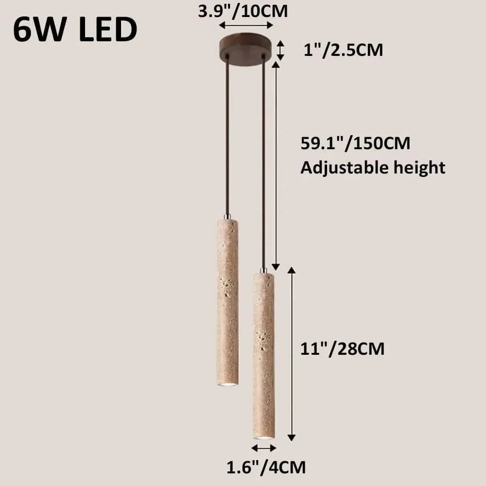 Nordic Travertine Pendant Light for Bedroom