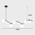 Nordic Iron Glass Ball Pendant Light for Dining Room