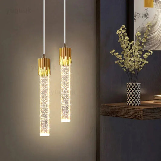Nordic Crystal Glass Pendant Light for Dining Room