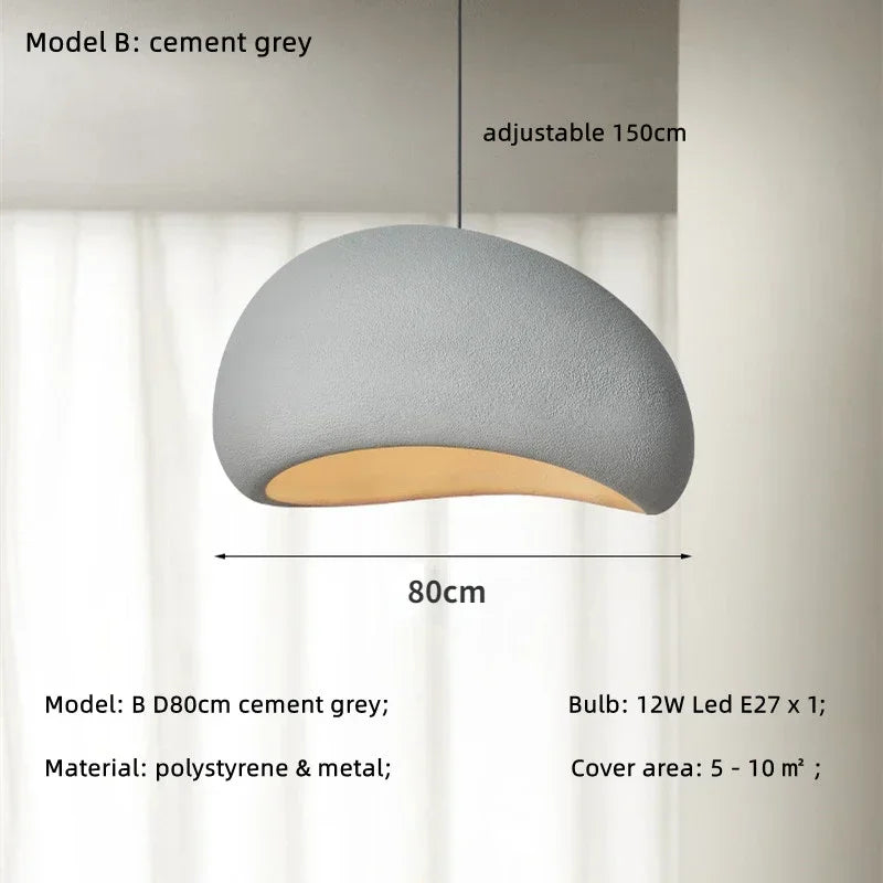Minimalist White Resin Pendant Light for Dining Room