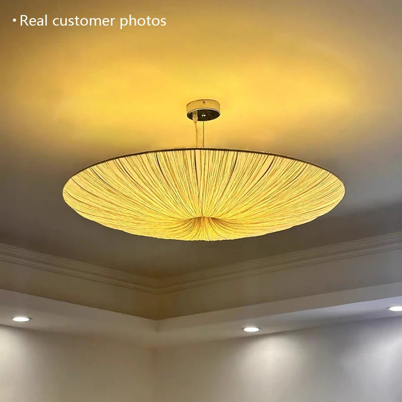 Nordic Textile Pendant Light - Wabi Sabi Design Hanging Lamp