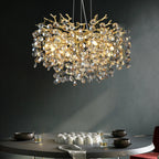 Modern Gold Branch Crystal Chandelier for Dining Room