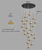 Nordic Glass Sphere Pendant Light for Stairwell