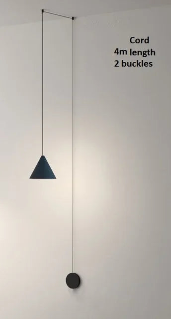 Lámpara colgante cónica de hierro minimalista para comedor