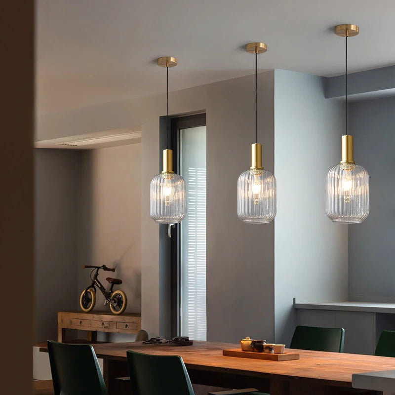 Nordic Glass Pendant Light for Dining Room