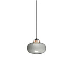 Nordic Glass Pendant Light with Copper Accent
