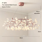 Nordic Modern Iron Chandelier Firefly Round Pendant