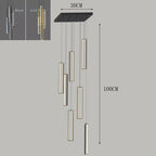 Minimalist Gold Hanging Pendant Light for Stairwell