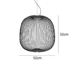 Italian Spokes Wire Cage Pendant Light in Gold for Staircase and Lobby