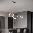 Lámpara colgante LED de neón estilo nórdico para comedor