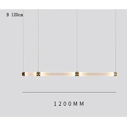 Minimalist Glass Pendant Light with Brass Accents