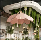 Bohemian Fabric Petal Pendant Light for Dining Room