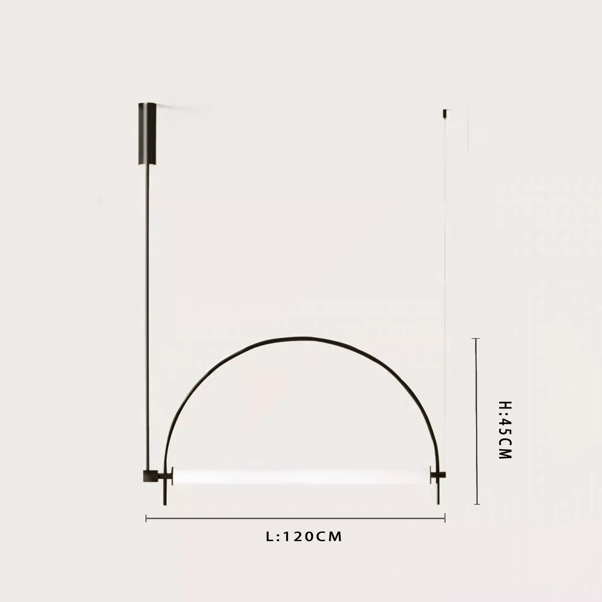 Lámpara Colgante Minimalista de Arco de Hierro para Sala de Estar