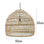 Chinese Handmade Woven Natural Rattan Pendant Lamp Living Room Restaurant Hotel Homestay Bedroom Led Chandelier Art Lights Decor