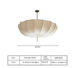 European Cream Fabric Pumpkin Pendant Light for Dining Room and Hotel