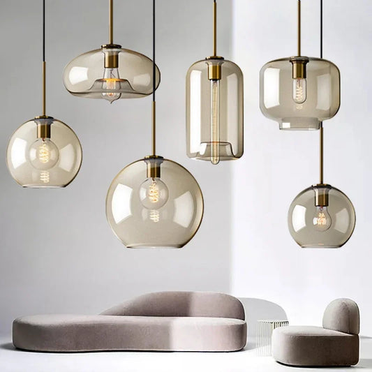 Nordic Glass Pendant Light for Dining Room