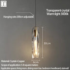 Lámpara colgante de cristal de lujo para comedor