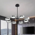 Colgante de cristal minimalista con control remoto