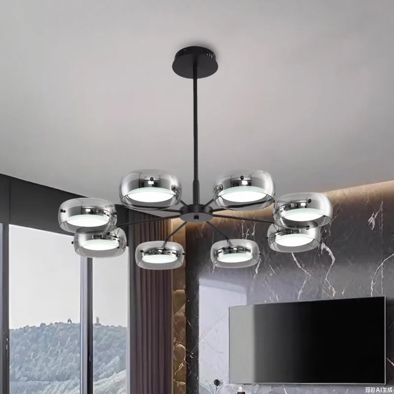 Colgante de cristal minimalista con control remoto