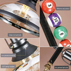 Lámpara colgante de hierro negro industrial con 3 luces